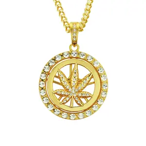 Europe and the United States hip-hop maple turntable necklace men can turn pendant necklace