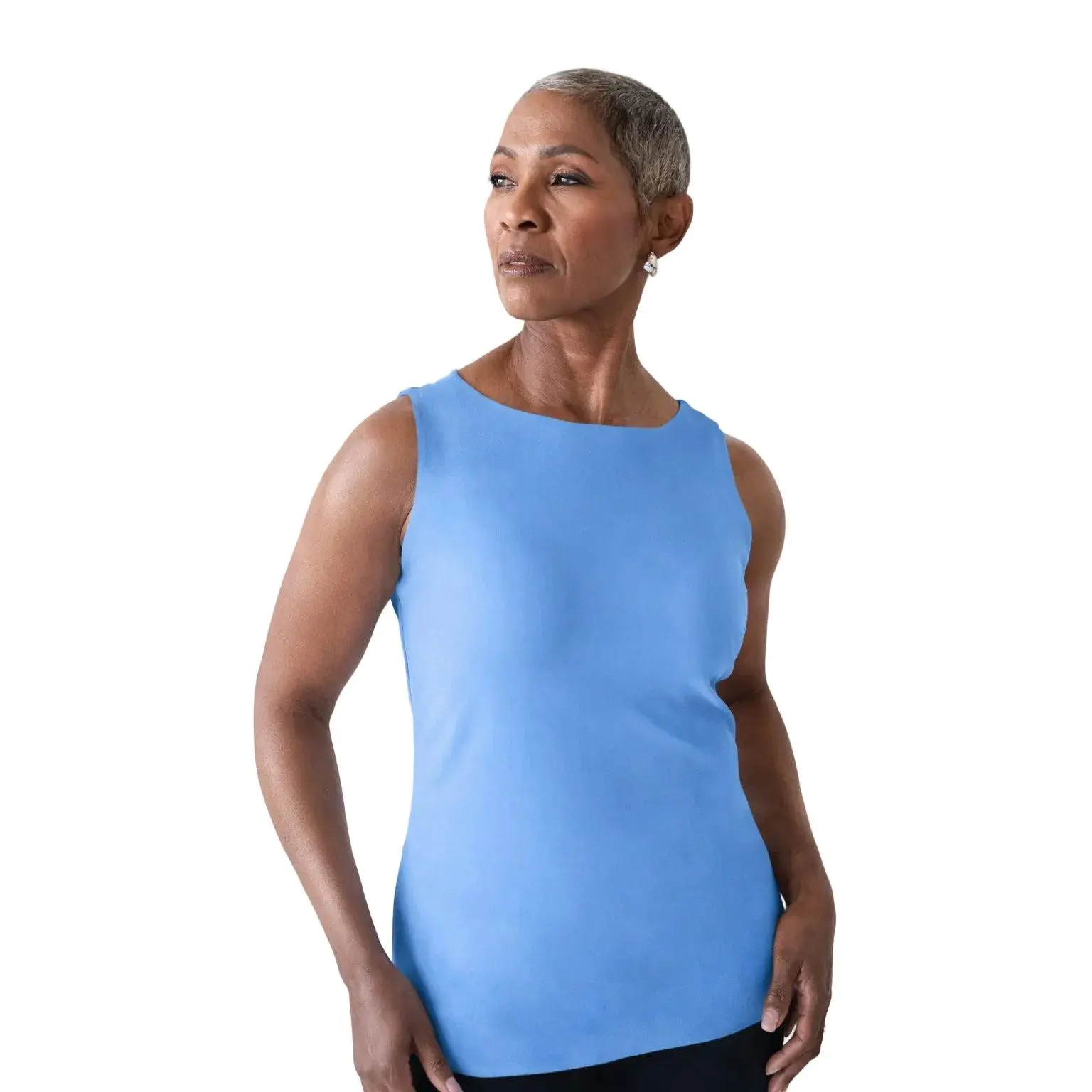 Christina Boatneck Sleeveless Shell
