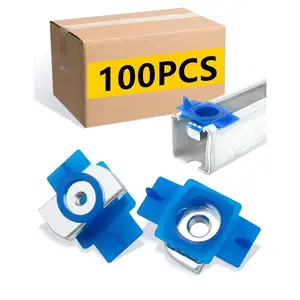 100-Pack 1/4"-20 Unistrut  Nuts, Vibration-Resistant Twirl Cone Hardware, Tool-Free Installation for Seismic & HVAC Bracing, Fits 1-5/8"  Strut
