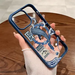 Premium Magnetic Phone Cases for iPhone 11-17 Pro Max Cute Ocean Whale Shark Design MagSafe Ready Anti-Fall Ultra-Thin TPU Protection Cover Lightweight & Shockproof
