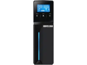 Minuteman ETR550LG 550VA/330 Watts, 120 VAC, (4)NEMA 5-15 On-battery receptacles, (4) NEMA 5-15 Surge-only receptacles, 6-foot power cord with NEMA 5-15P, 3 min. on-battery full load, 12 min.half load