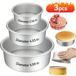 3pcs Heavy-Duty Aluminum Multi-Layer Cake Baking Tray Set, Baking Pan, Detachable Non-Stick Layers, Safe for Oven and Dishwasher, Even Heat Distribution, Ideal for Professional and Home Baking, Suitable for Cakes, Cupcakes, Baking Supplies