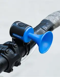 ROCKBROS Electric Bike Horn Loud 120dB Bike Horn Alarm IPX4 Waterproof Electronic Bicycle Horns for Handlebars Ebike Scooter Horn