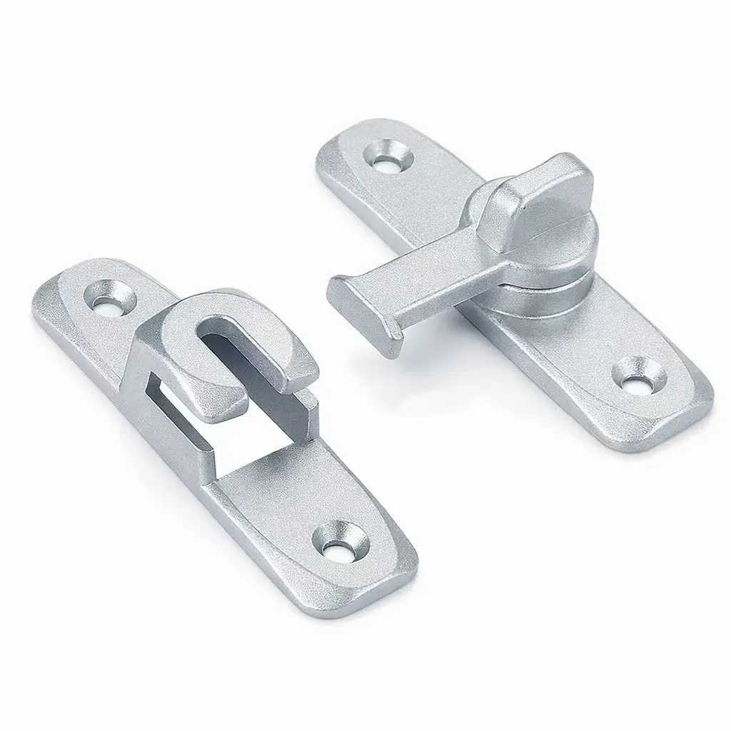 1PCS   Barn Door Lock, 90/180 Degree Flip Sliding Latch, Gate Latch for Barn, Sliding, Pet, Garage, Bathroom, Window, Outdoor, Father’s Day Gift