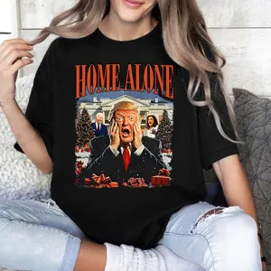 Home Alone Trump Christmas Graphic Shirt Vintage 90s retro 100% cotton tee