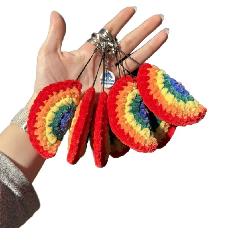 Rainbow Keychain Pride Crochet Partner Gift