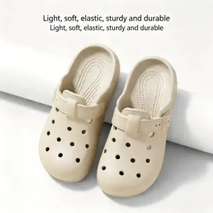 MINISO Beibe Shell Perforated Shoes for Travel, Unisex, Summer Beach Outdoor Wear, Lightweight Slip-On, Suitable for Office/Workplace