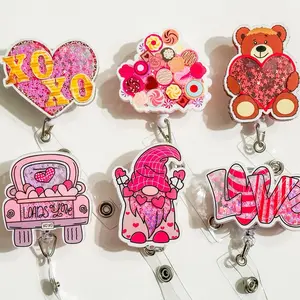Valentine Shaker Retractable Badge Reels