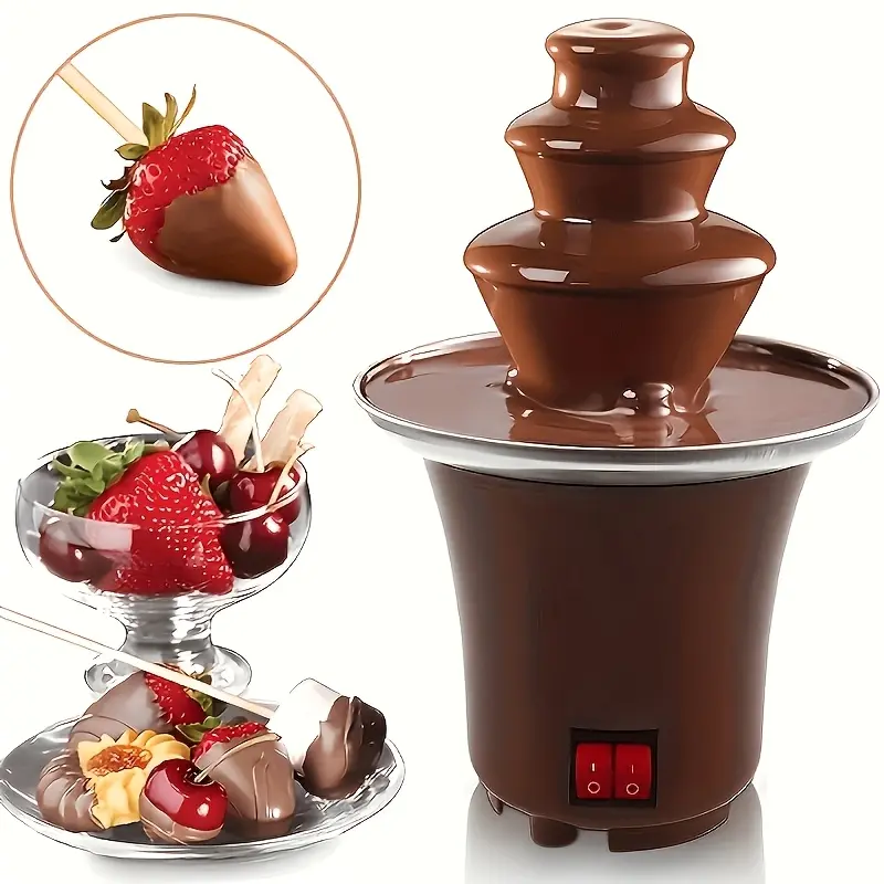MINI Chocolate Fountain Machine Small Electric Chocolate Fondue Fountain Machine for Party for Candy Butter Cheese