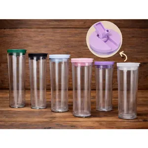 20oz Flip Top Snow Globe Acrylic Cup