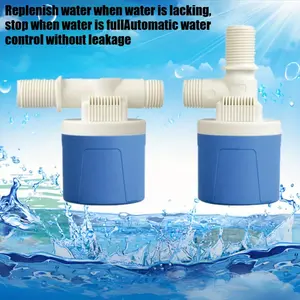 1-Piece 6-Point Automatic Float Valve - No Power Required, Self-Filling and Closure, Durable Plastic Water Level Control Valve for Tanks, Pools, Towers - Easy Installation, No Power Required, Water Float Valve, Pool Level Control, Pool Owner