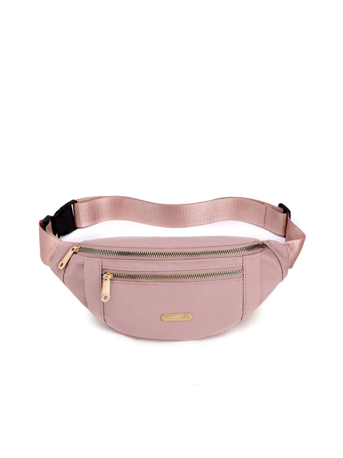Women's Solid Color Fanny Pack, Casual Sporty Zipper Chest Bag, Minimalist Belt Bag for Workout Running
