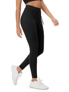 ODODOS Women's Drawstring Tie Daily Leggings 25" / 28" High Waist Workout Yoga Pants