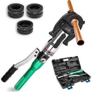 Copper Tube Fitting Crimping Tool Copper Pipe  Press with 1/2" 3/4" and 1" Jaw for ProPress Copper Fitting