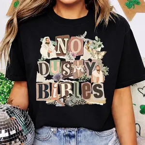 No Dusty Bibles Shirt, Christian Streetwear Tee, Ransom Letter Faith Shirt, Jesus Graphic Tee,Church Youth Shirt