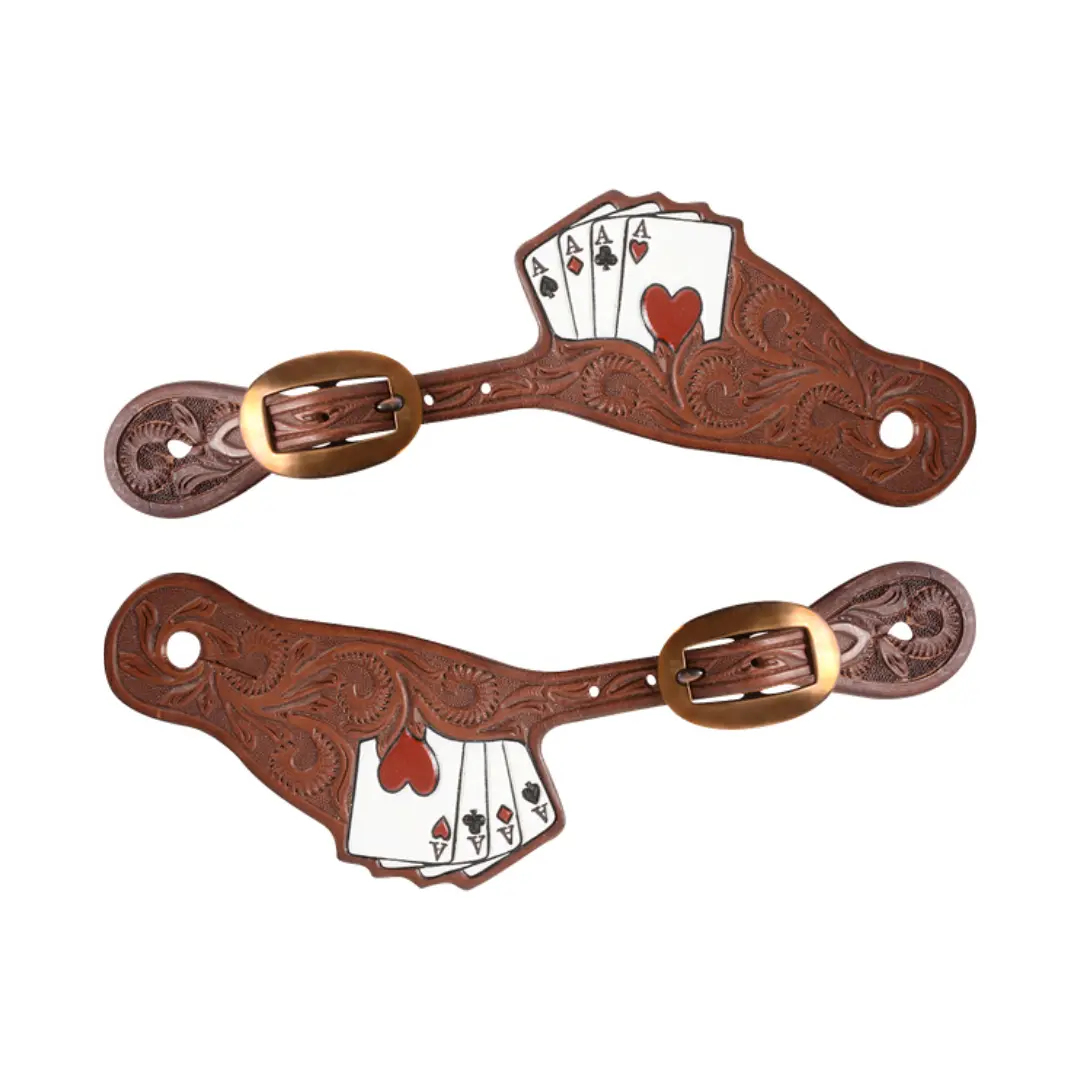 Martin Saddlery Cowboy Card Suit Spur Straps