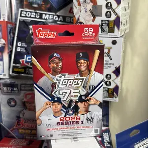 Topps 2026 Series 1 Baseball Cards - 59 Cards with Exclusive Diamante Base Card Parallels - Mega Box Edition