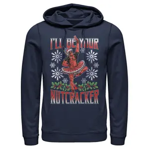 Men's Marvel Christmas Deadpool Nutcracker Pull Over Hoodie