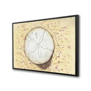 360 Stand Sand-Dollar Coastal Framed Print - 24x36 in, Detailed Oceanic Design, Beach House Decor, Bathroom Wall Art, Home Decor Gift, Decoration