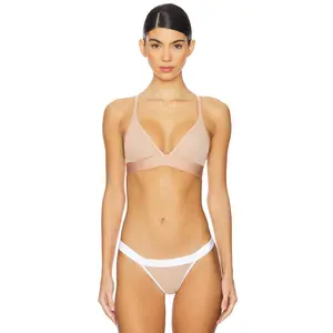 Negative Underwear Sieve Triangle Bra in Buff