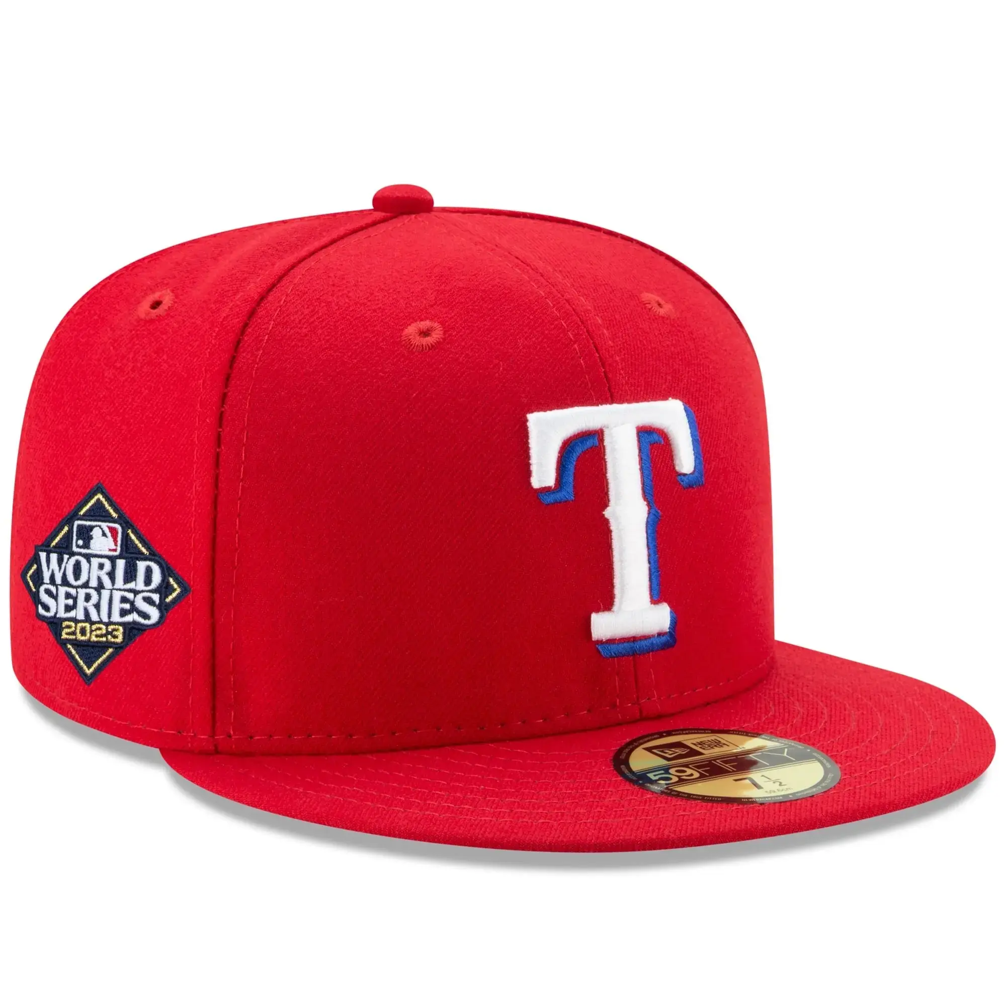 2026 New Era Texas Rangers 59FIFTY Fitted Baseball Cap – RED 2023 World Series Patch