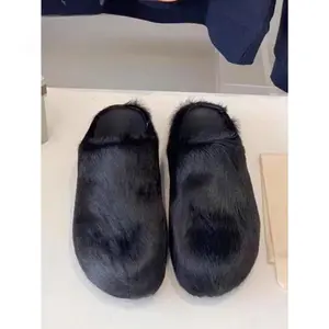 NewFurrySlideSlippers,Thick-SolePlatform,Outdoor/IndoorSlip-OnShoesForAutumn/Winter