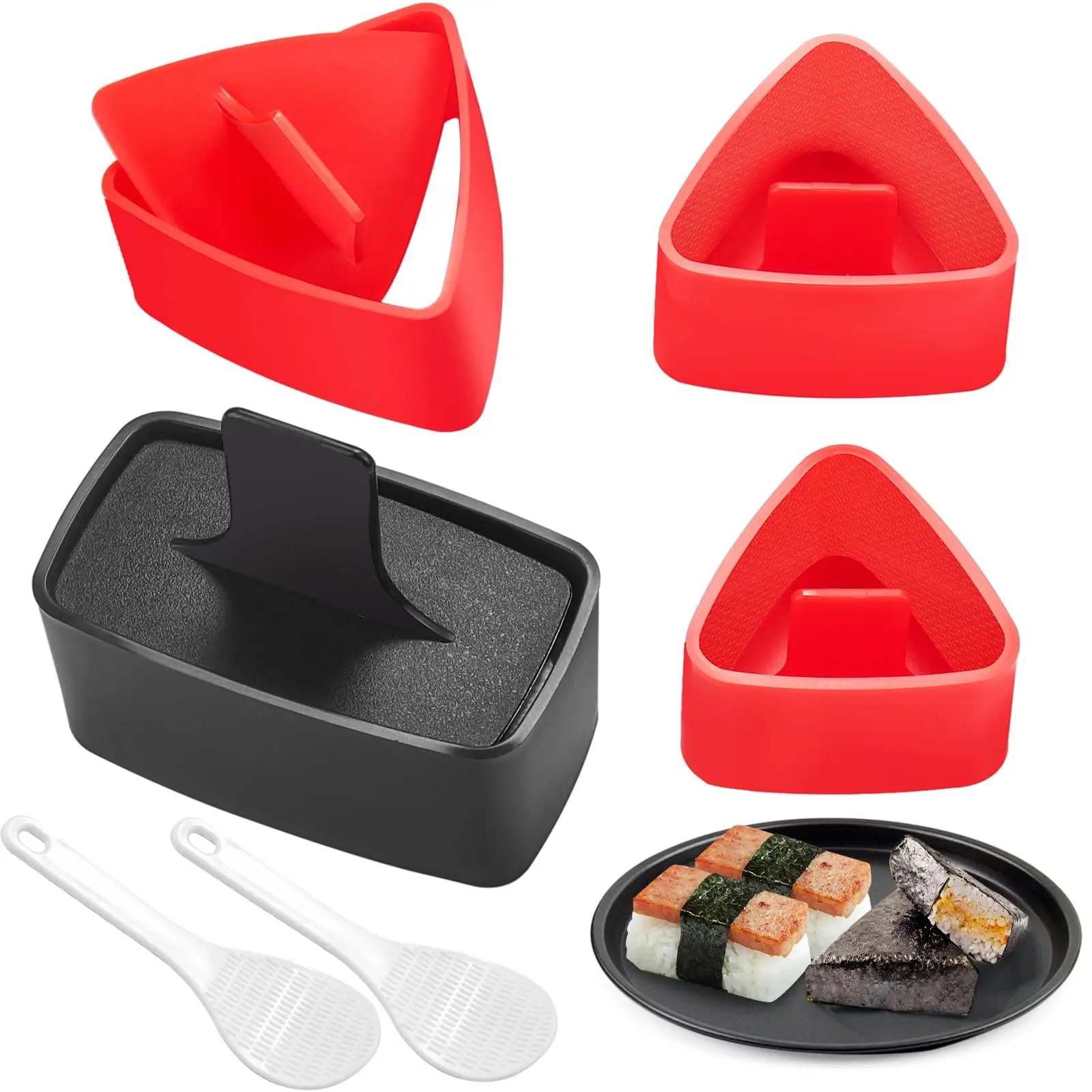 Onigiri Mold  Musubi Press 4 Pack Triangle Rice Ball Maker Sushi Making Kit For Beginners
