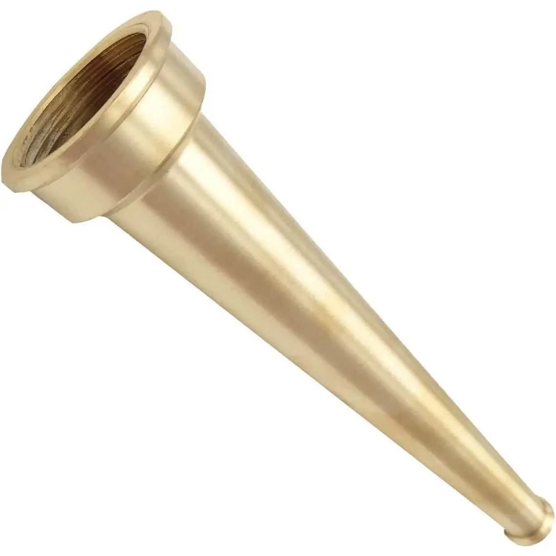 Brass Fire Equipment, Plain Hose Nozzle, 1-1/2" NPSH (NPT), 10" Length, 1/2" Orifice (1.5" NPSH/NPT)