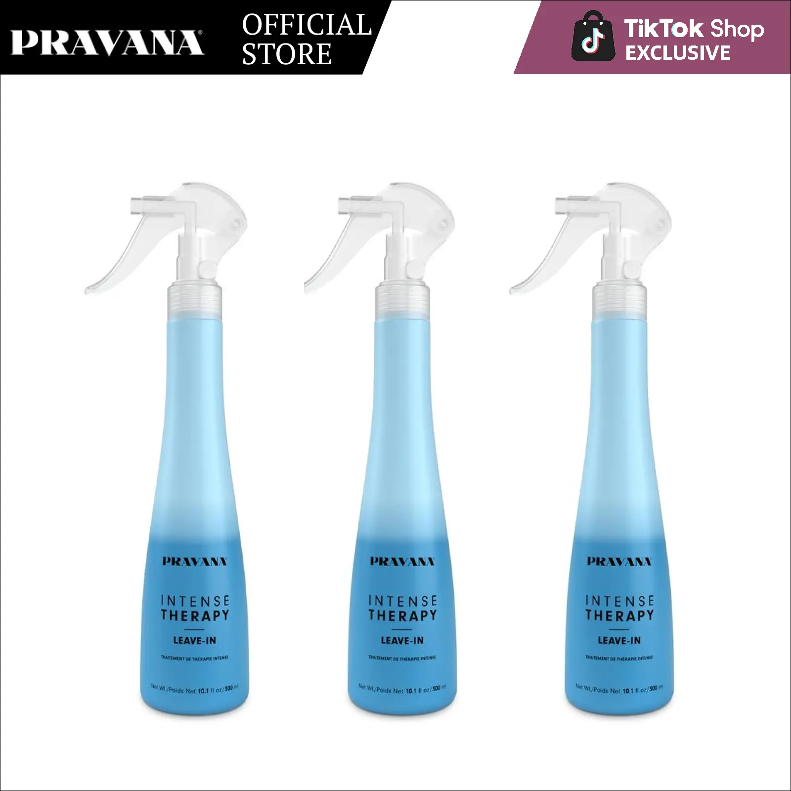 PRAVANA Intense Therapy Leave-In Hydrating Mist 10oz 3 Bottles Repair Moisturizing Hair Spray PRAVANA Intense Therapy Leave-In Hydrating Mist 10oz 3 Bottles Repair Moisturizing Hair Spray