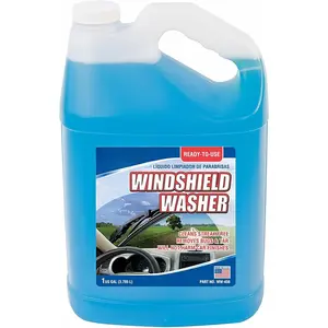 Windshield Washer Fluid Ready to Use Formula - 1 Gallon, Pre-Mixed, Streak-Free Cleanliness, 2-In-1 Removes  & Tar