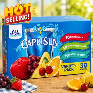 Flavored with Other Natural Flavor Juice Drink Blend, 30 Pouches, for School Lunches and On-the-Go Hydration, Fruit Punch, Strawberry Kiwi & Pacific Cooler, All Natural Ingredients, 6 fl oz