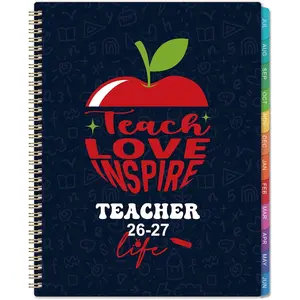 Teacher Planner 2026-2027 - 9" x 11" Weekly & Monthly Teacher Lesson Planner 2026-2027, JULY 2026 - JUNE 2027, Lesson Plan Book for Teachers in Academic Year with Monthly Tabs, Premium Thick Paper, Back Pocket