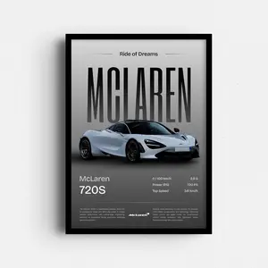 McLaren Poster, Minimalist Supercar Wall Art, Modern Automotive Print, Luxury Car Decor, McLaren Gift for Him, Sleek Sports Car Artwork
