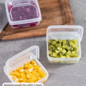 5 pcs Plastic Refrigerator Storage Cheese Box with Clear Lid and Butter Block Container