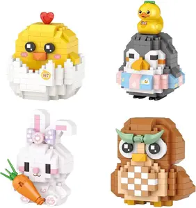 4 Pack Easter Building Block Toys for Kids Boys Girls Teens Easter Basket Stuffers Gifts