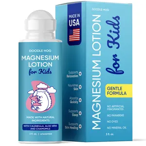 Doodle Hog Magnesium Lotion with Calendula, Aloe Vera and Chamomile - Roll-On Application, 3 fl oz Kid Moisturizing Body Care