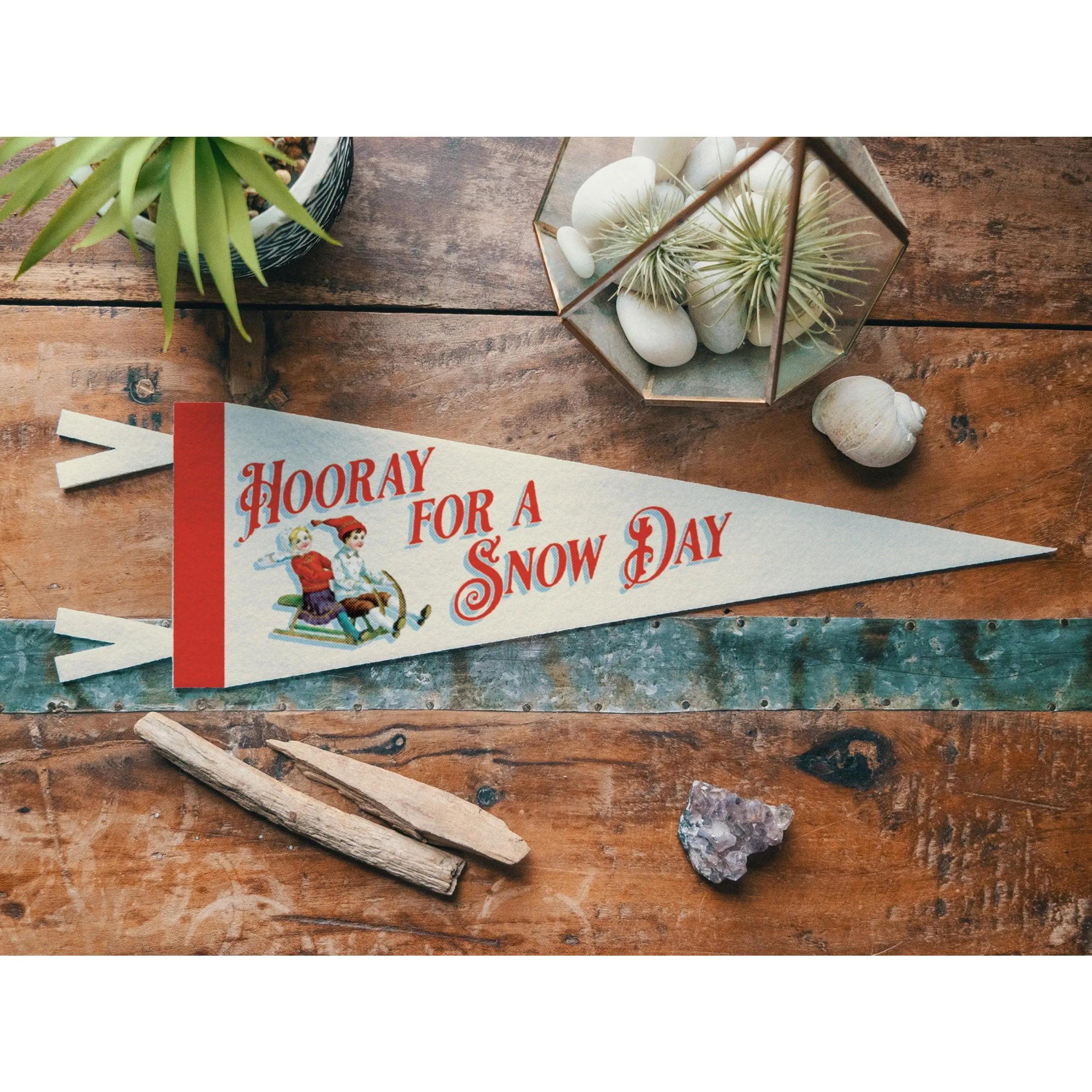 Hooray for Snow Day Felt Pennant
