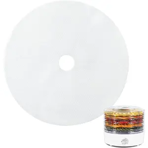 8 Pack 13" Round Silicone Dehydrator Sheets, Non-stick Dehydrator Tray Liners for Dehydrating Meat Fruit Vegetable Flowers Herbs, Easy Cleaning, Dishwasher Safe