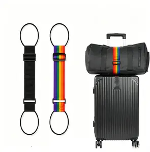Multi Use Strong Adjustable Luggage Connector Straps,Flexible and Adjustable Elastic Fastening Belt, Wear-Resistant Luggage Straps for Suitcase, Tote, Shopping Bag and Duffel Bag, Add A Bag Easy to Travel Suitcase