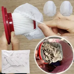 50pcs Durable Disposable Mesh Filters, Elastic Non-Woven Fabric, Fits Home Vacuum, Captures Dust and Pet Hair, Essential Household Accessory