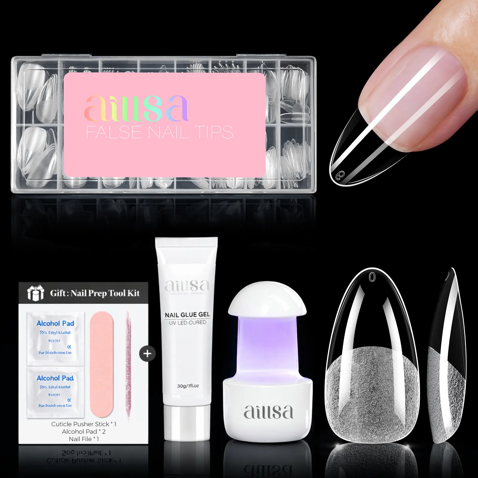 Pre-Etched M-Almond Nail Set 