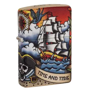 Zippo Manufacturing ZIP-49532 Nautical Tattoo Design Lighter, White Matte