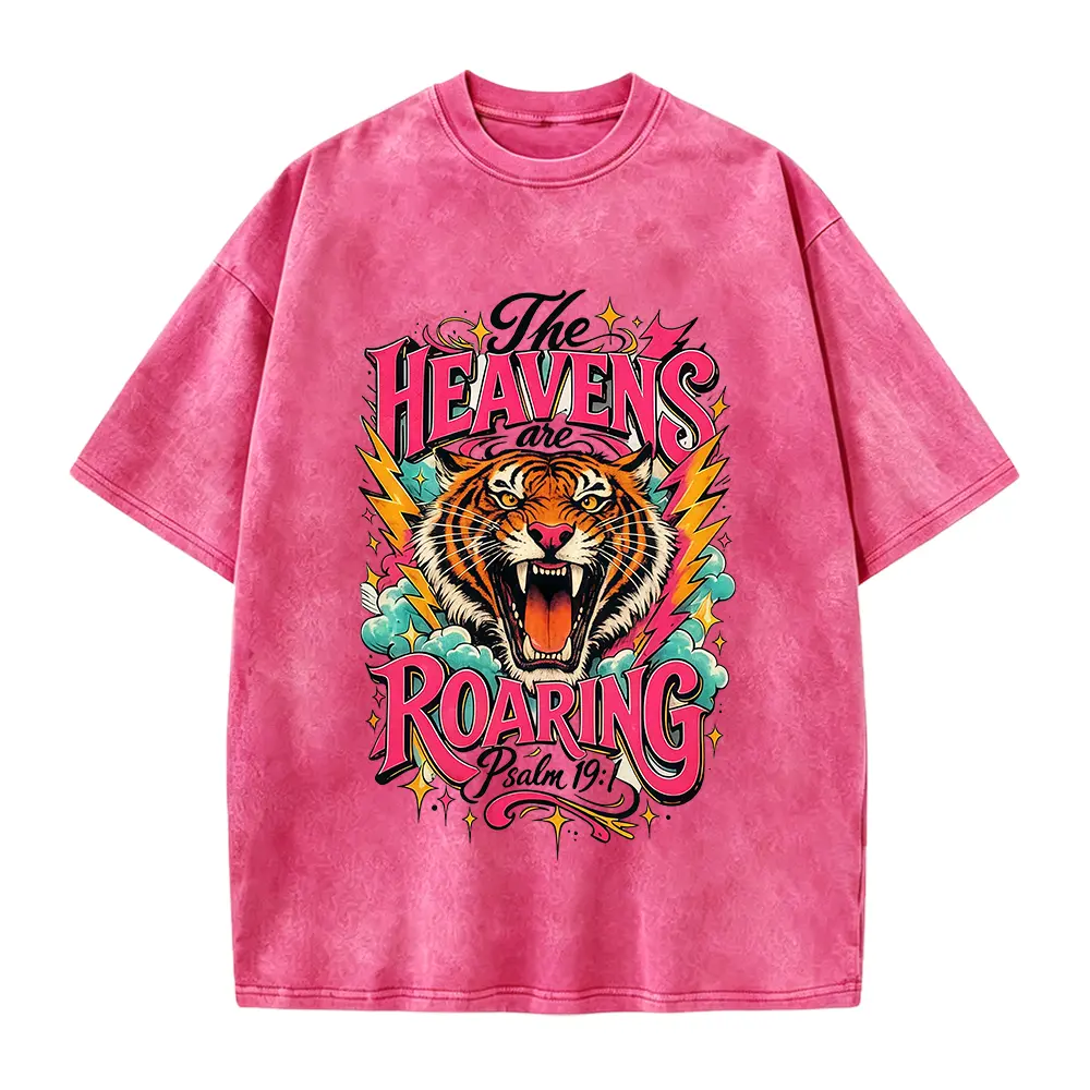 The Heavens Are Roaring Shirt,Retro Christian Tee, The Heavens Are Roaring Christian Apparel Tee Bible Verse Christian Woman