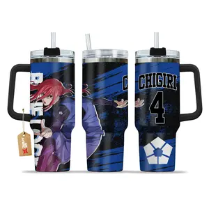 [ Otaku Mug] Hyoma Chigiri #4 Tumbler 20oz/40oz – Blue Lock Stainless Steel Travel Mug, Lightning Fast Striker Anime Coffee Cup, Gift for Soccer Fans