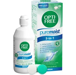 Opti-Free Puremoist Multi-Purpose Contact Lens Cleaning and Disinfecting Solution with Lens Case, 10 FL Oz (Pack of 1)
