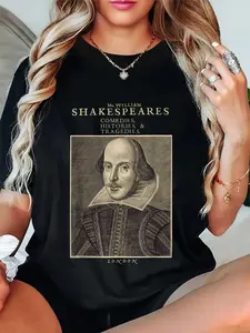 100% Cotton Unisex Vintage Shakespeare Literature - William Shakespeare Play T-Shirt
