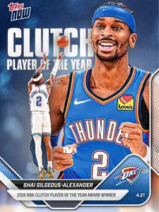 2025/26 NBA Topps Now CPOY SHAI GILGEOUS-ALEXANDER POSTER