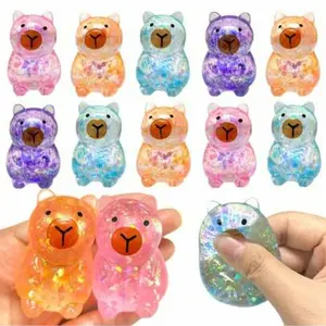 Cute Capybara Malt Sugar Squeeze Toy, Creative Water Pig Stress Relief, Slow Bounce High Aesthetic, Fun and Relaxing Plaything