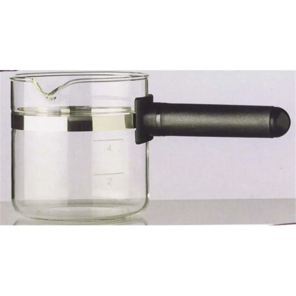 Medelco EXP100 Universal Espresso Replacement Carafe with Black Handle, Glass, Coffee, Four Cups