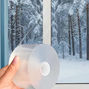 Window Insulation Tape for Winter Heavy Duty Weather Stripping Sealing Film Tape Draft Stopper 2 in x 66 Ft Keep Warm &  Easy Apply & Remove for Doors and Windows